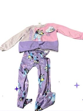 Girls Purple & Pink Cartoon Matching Set - Brand: